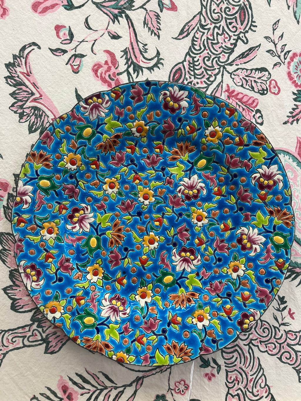Assiette émaux de Longwy - Décorée à la main