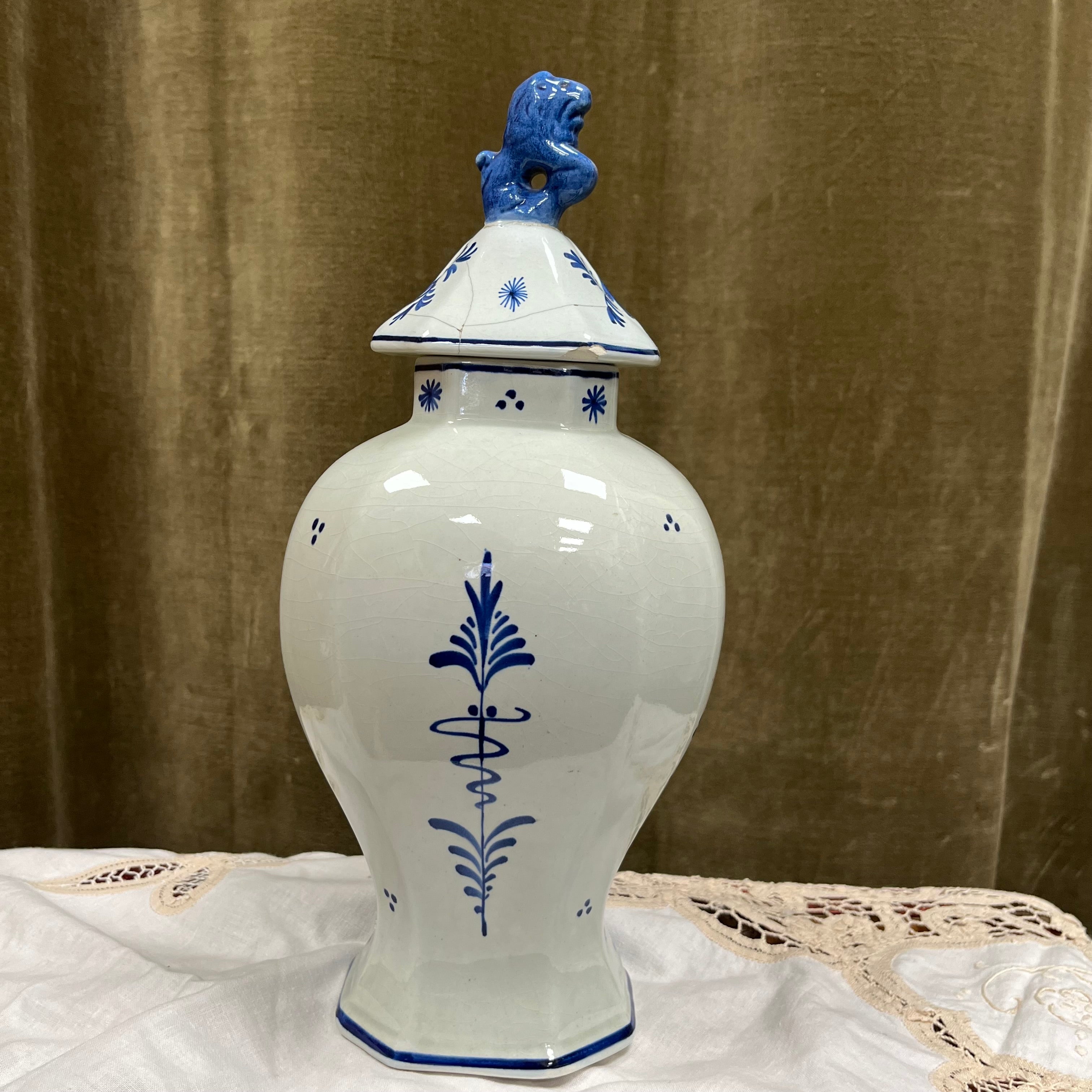 Pot couvert en porcelaine Royal Delft – De Porceleyne Fles, 1992