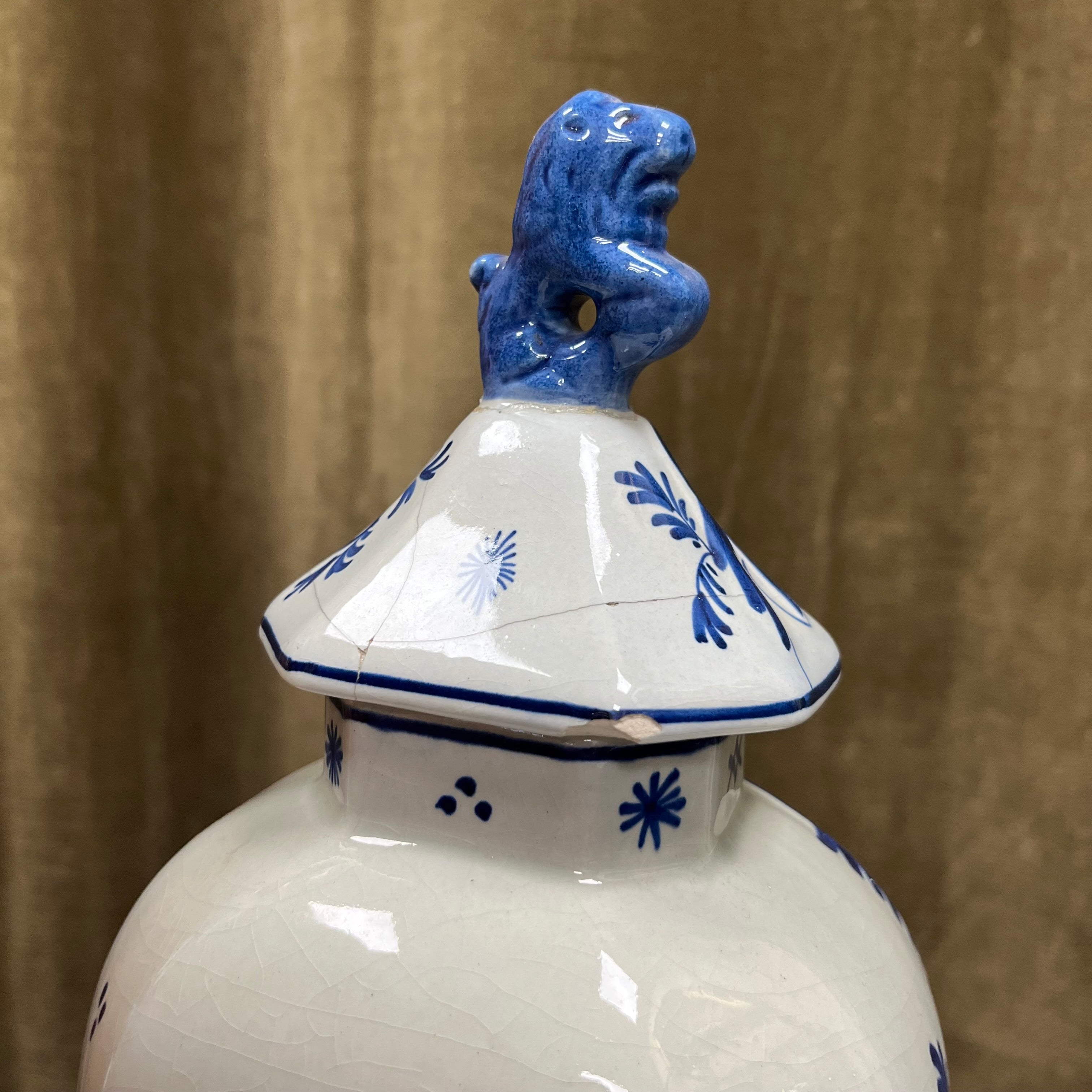 Pot couvert en porcelaine Royal Delft – De Porceleyne Fles, 1992