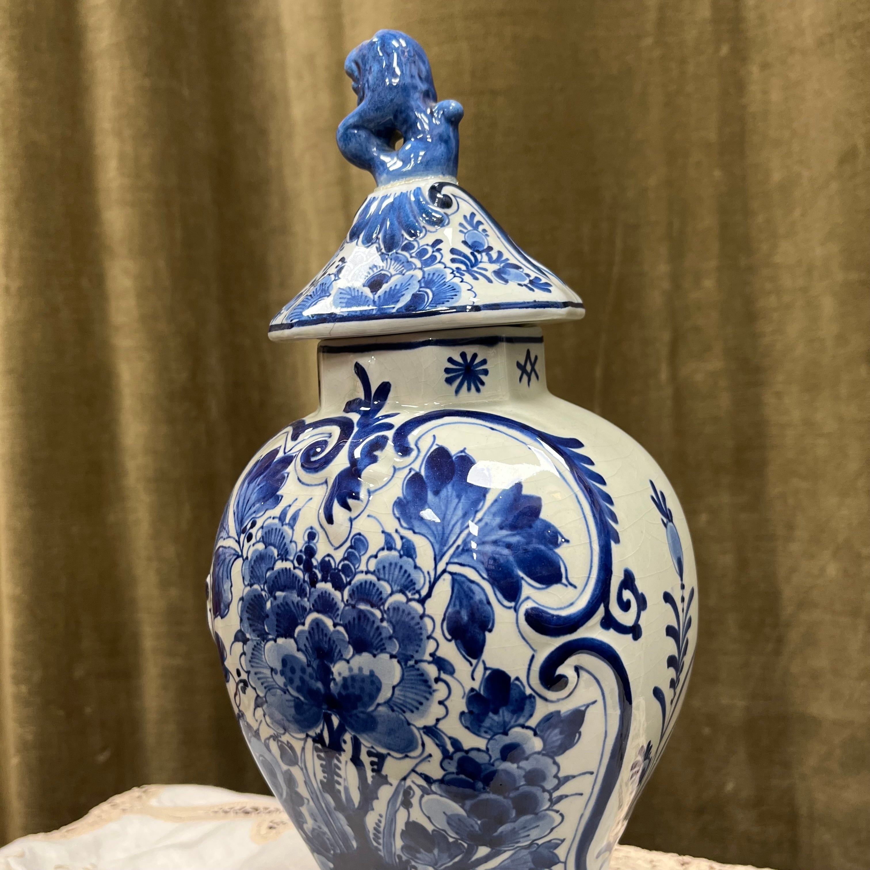 Pot couvert en porcelaine Royal Delft – De Porceleyne Fles, 1992