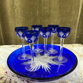 Verres à liqueur en cristal overlay Saint Louis (unité)