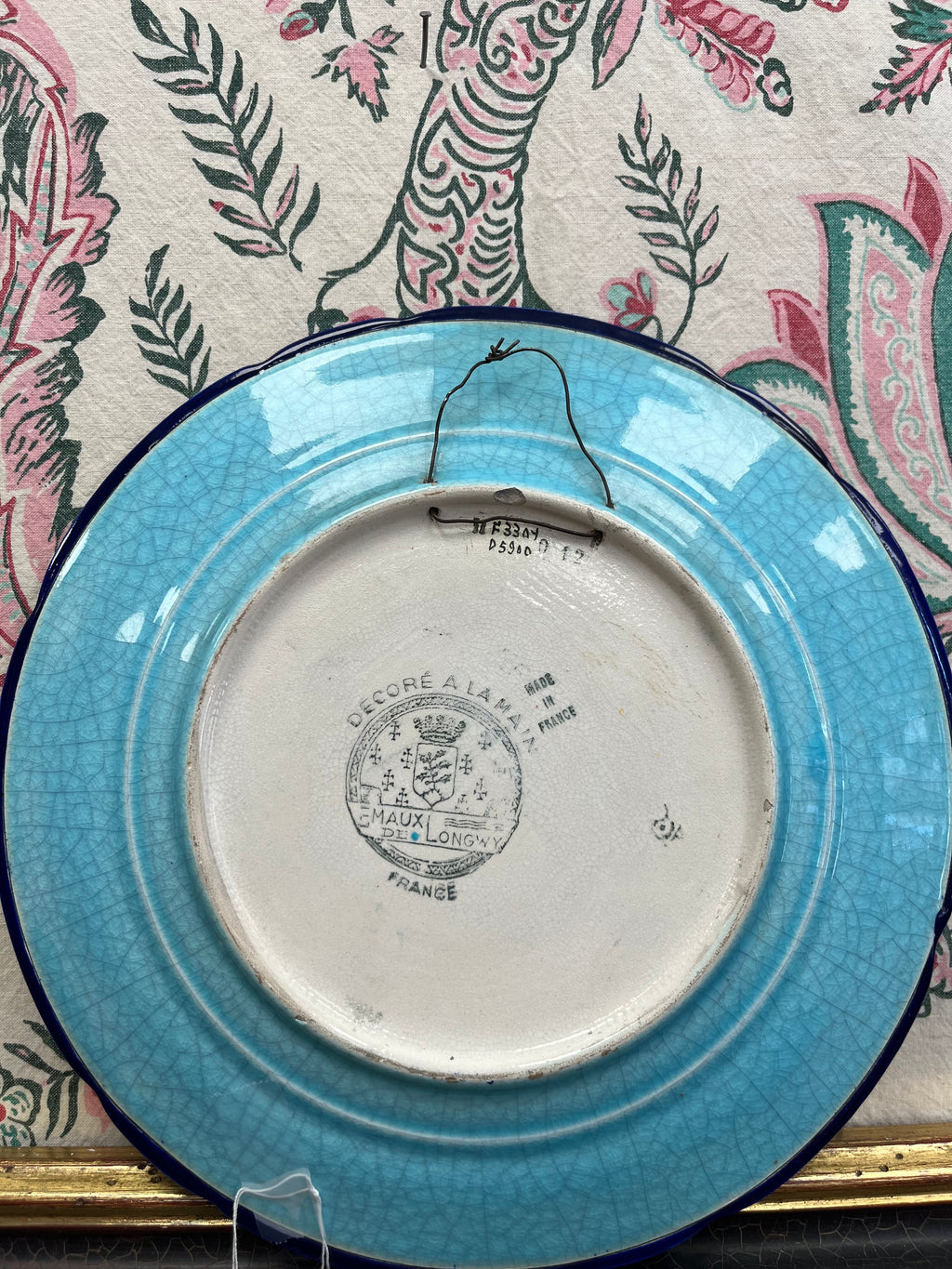 Assiette émaux de Longwy - Décorée à la main