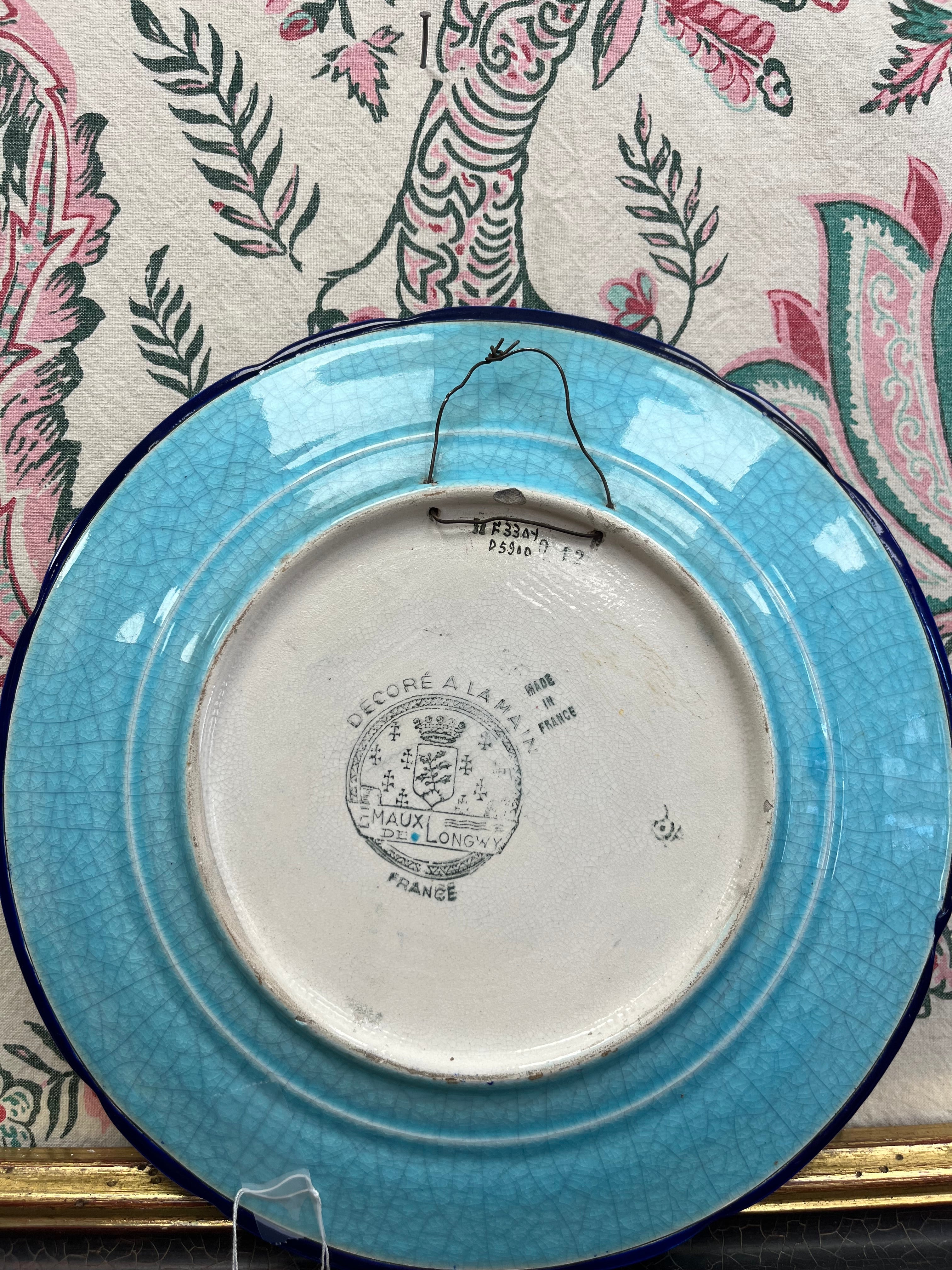 Assiette émaux de Longwy - Décorée à la main