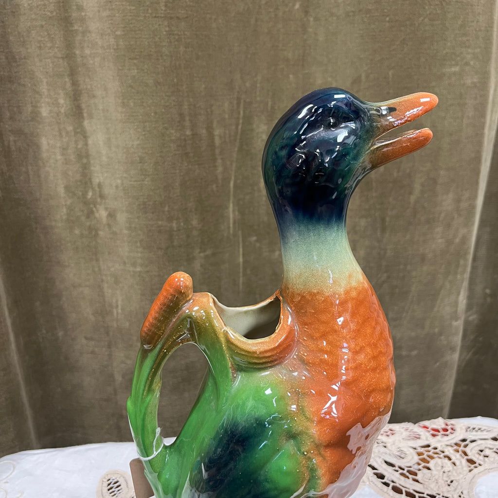 Pichet canard en barbotine – Saint-Clément