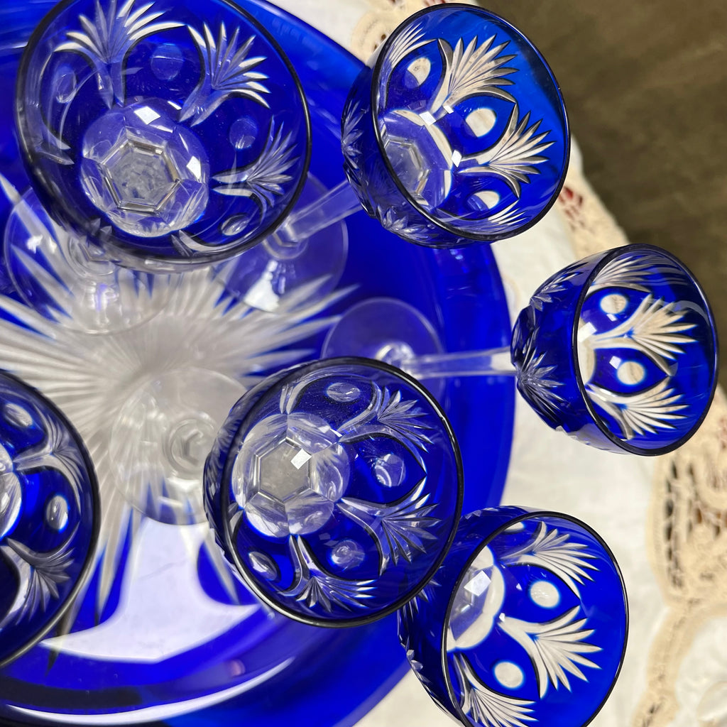Verres à liqueur en cristal overlay Saint Louis (unité)