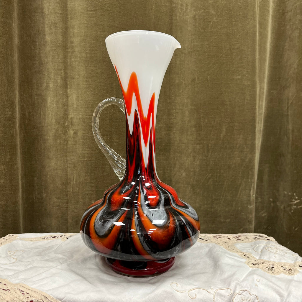 Grand vase-pichet en verre opalin de Murano – Italie, années 1970