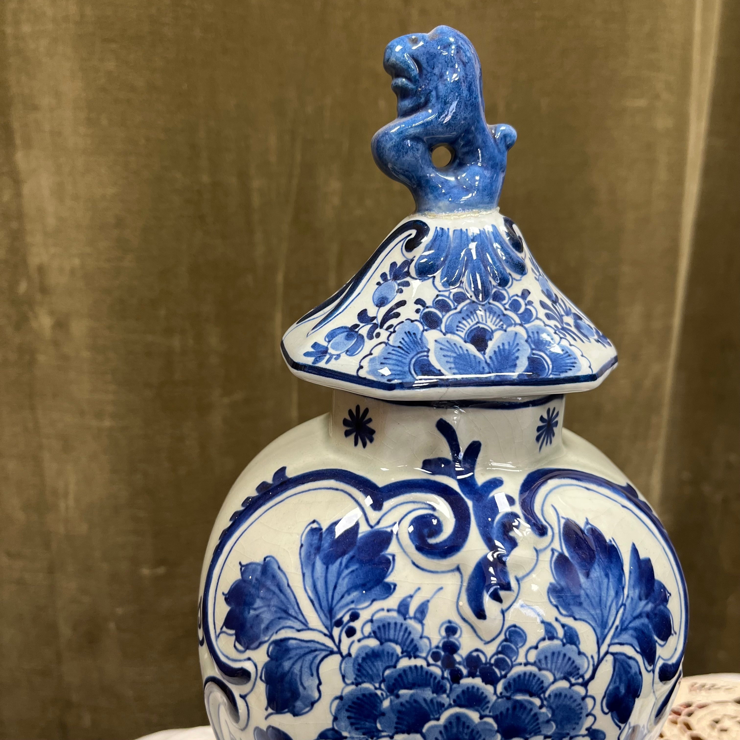 Pot couvert en porcelaine Royal Delft – De Porceleyne Fles, 1992
