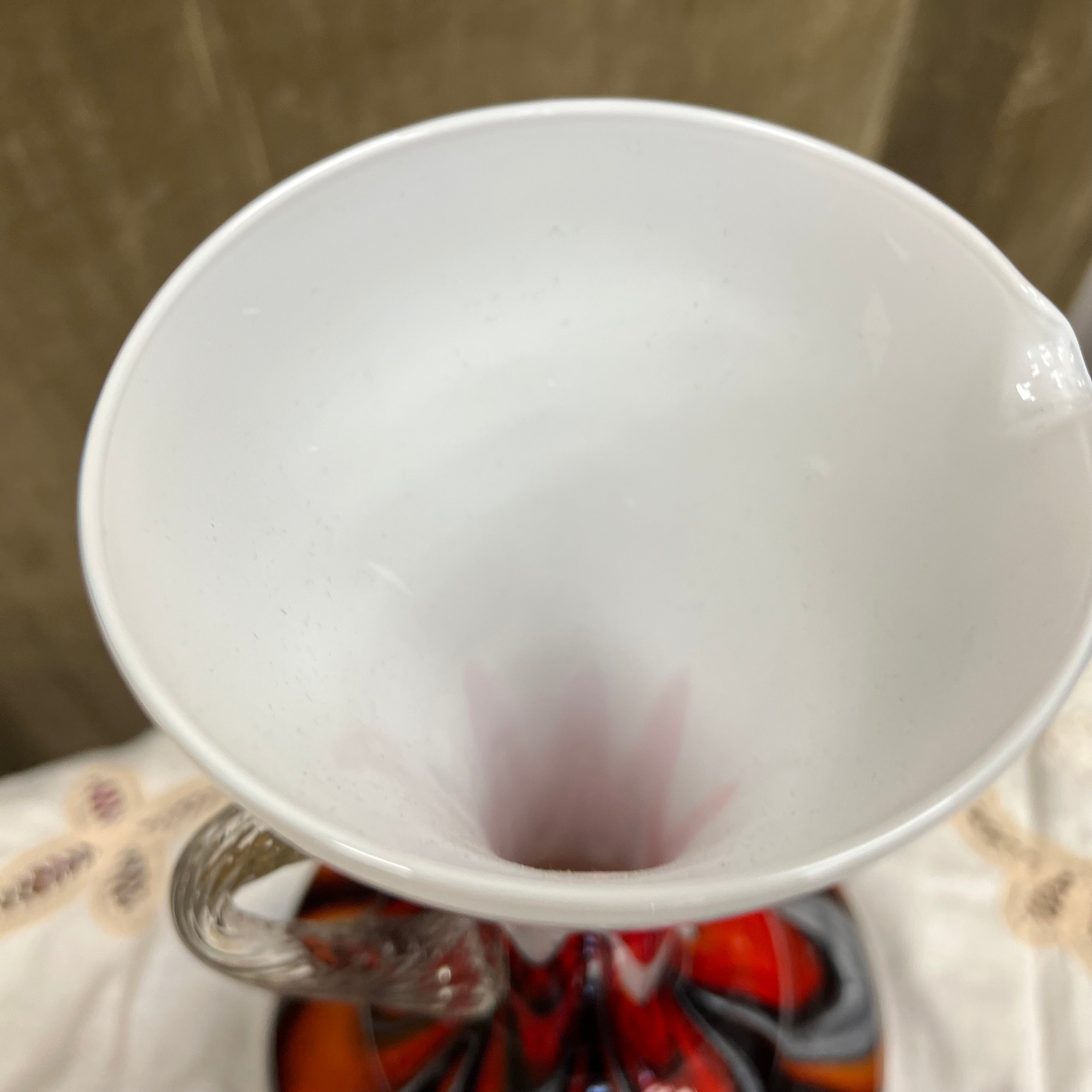 Grand vase-pichet en verre opalin de Murano – Italie, années 1970