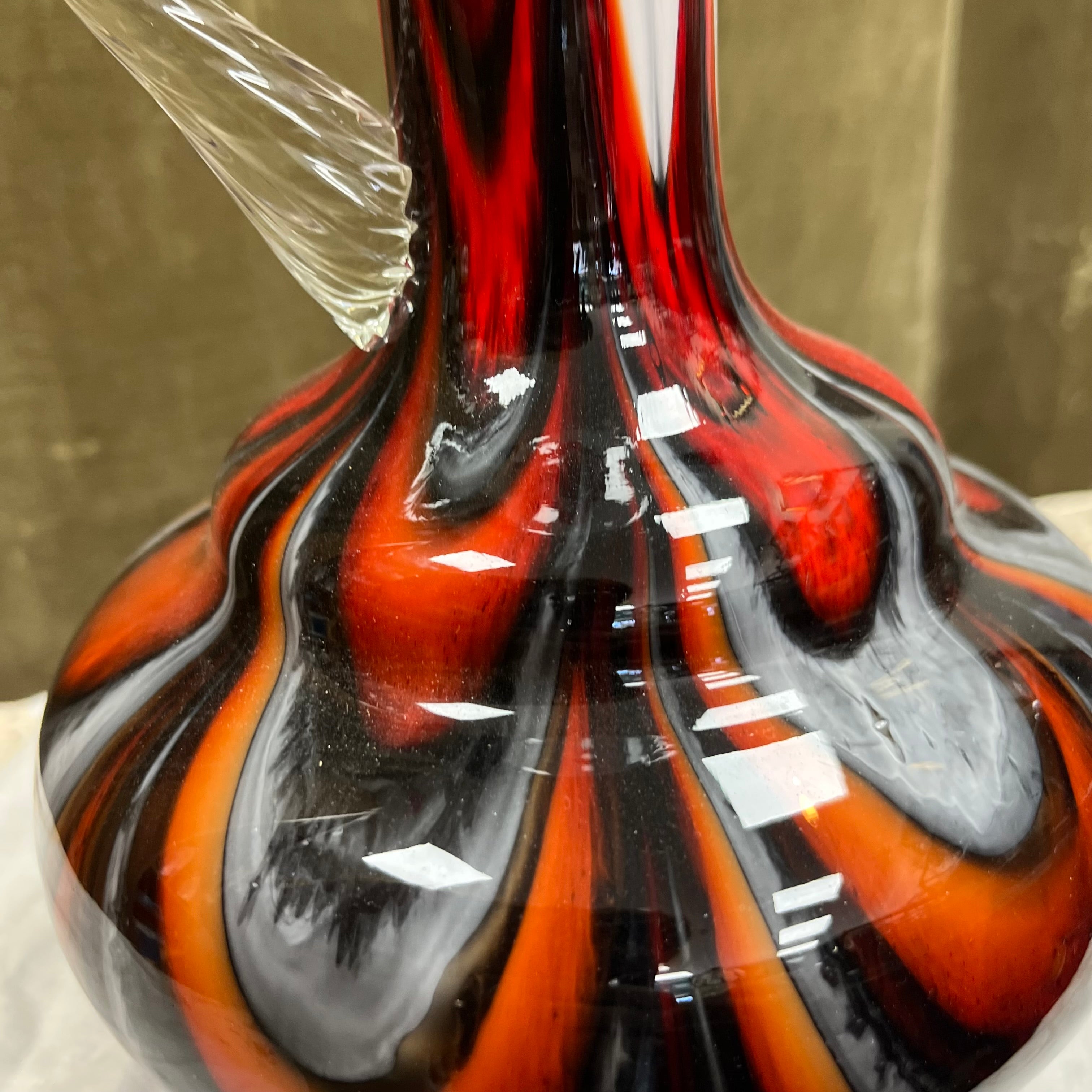 Grand vase-pichet en verre opalin de Murano – Italie, années 1970