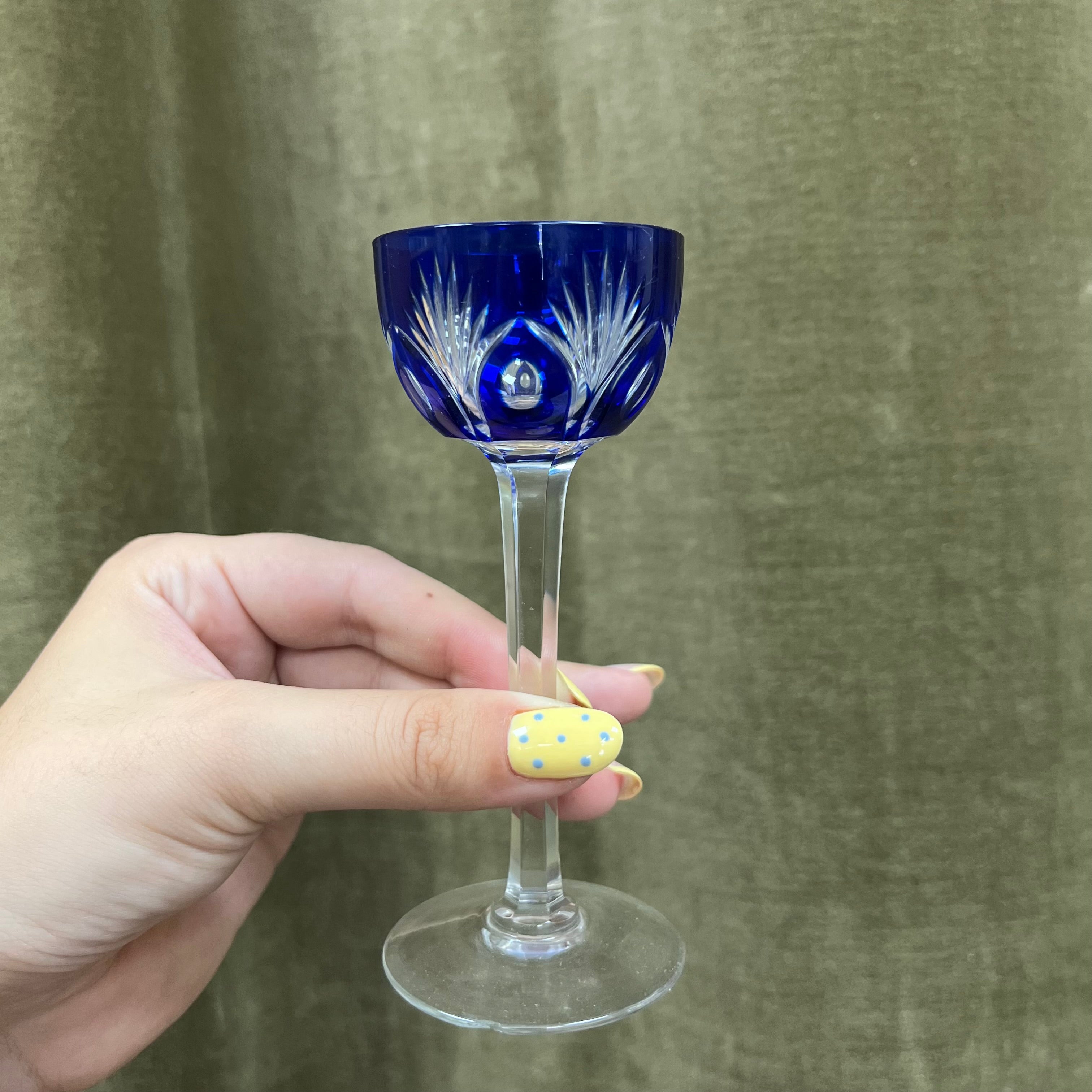 Verres à liqueur en cristal overlay Saint Louis (unité)