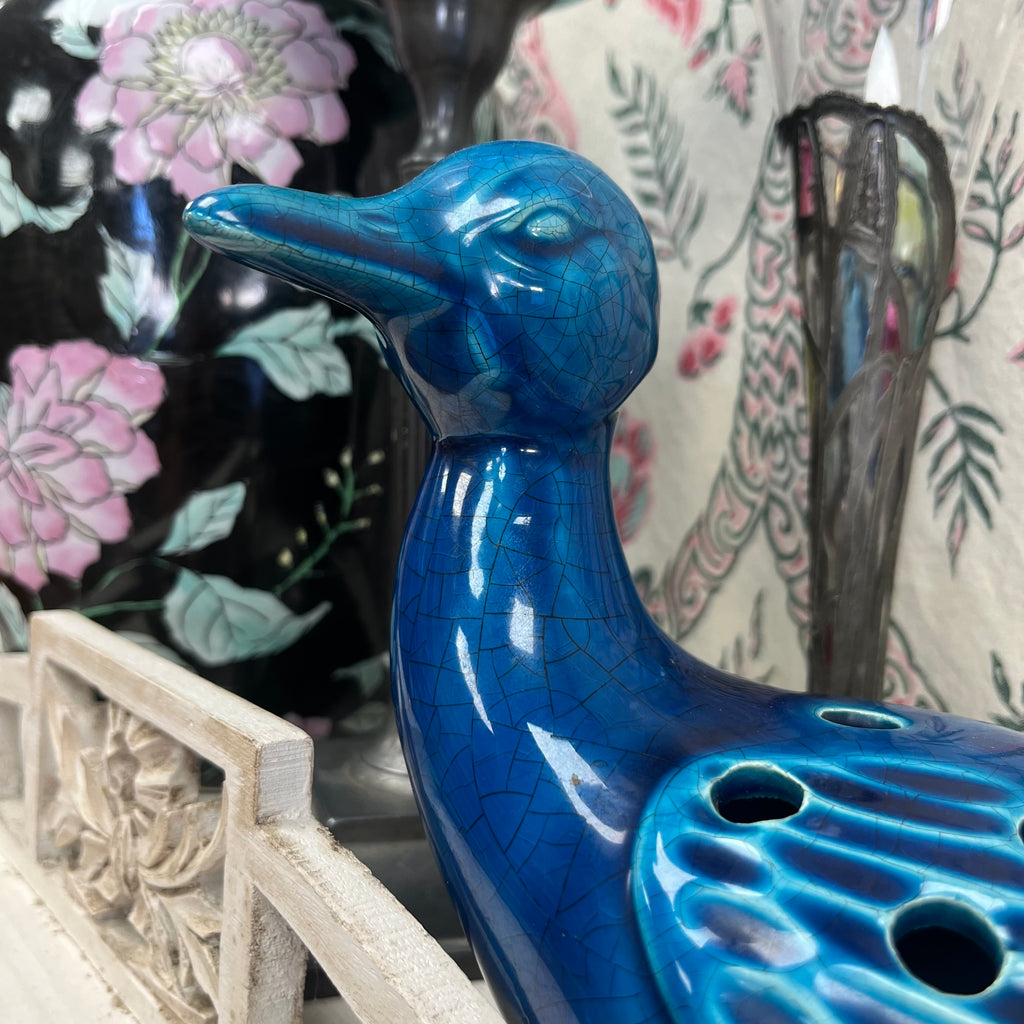 Vase pique-fleurs Canard - Faïencerie de Charolles