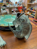 Sculpture carpe koi en métal