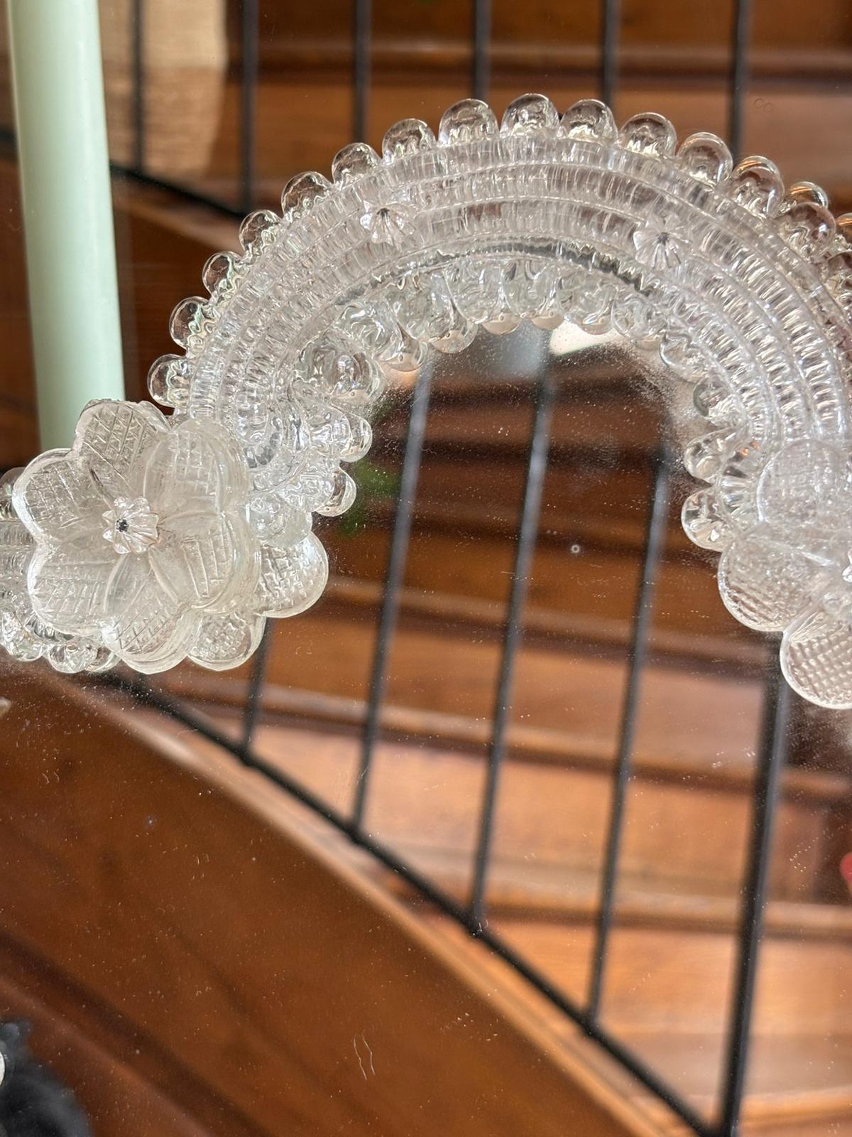 Miroir vénitien en verre de Murano – Italie, années 1950-1970